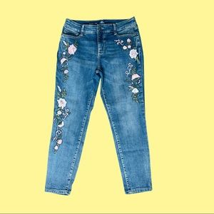 Y2k Floral Print Skinny Jeans St. John’s Bay